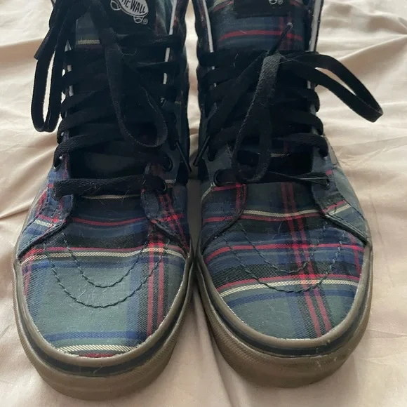 Vans Tartan Gum Checkered Sk8-HI Skater Shoes Sneakers 8 - Picture 2 of 10